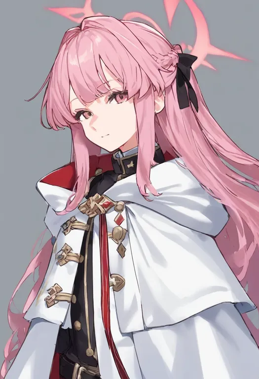 masterpiece, best quality, general, white cape, 1girl, solo, simple background — by k3scat, made with ComfyUI