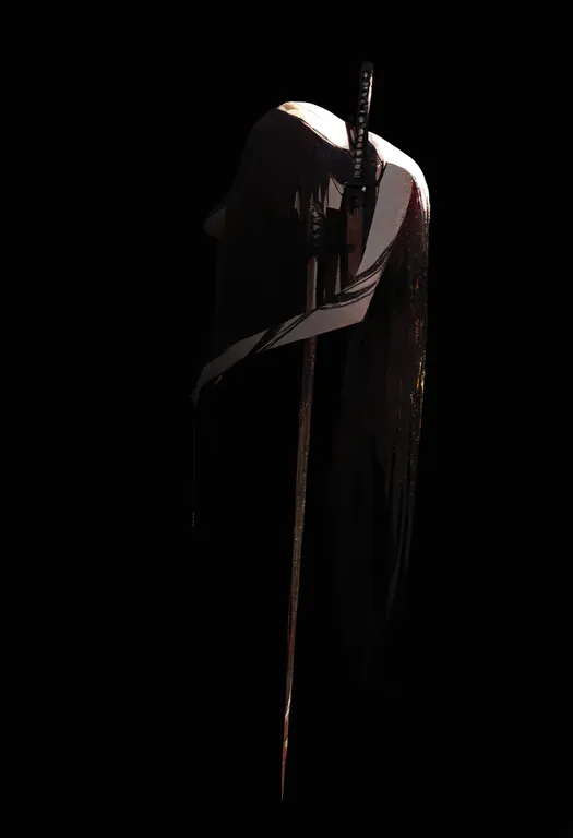 masterpiece, best quality, newest, absurdres, highres, safe, wooden_sword, 1girl, solo, simple_background — by k3scat, made with ComfyUI
