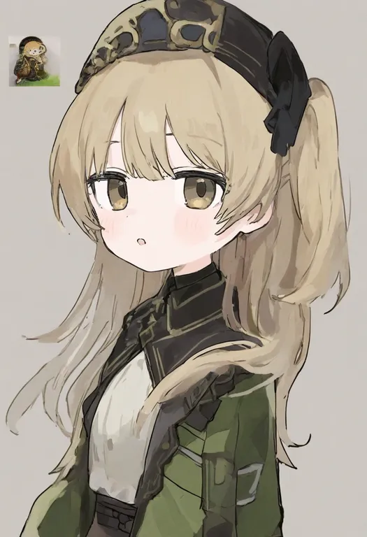 masterpiece, best quality, general, reference inset, 1girl, solo, simple background — by k3scat, made with ComfyUI