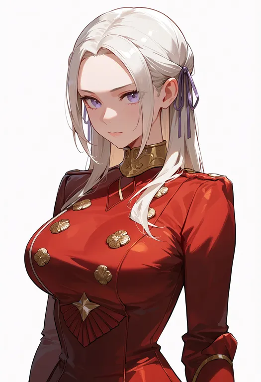 masterpiece, best quality, score_7, safe, edelgard von hresvelg, solo, upper body, simple background — by k3scat, made with ComfyUI