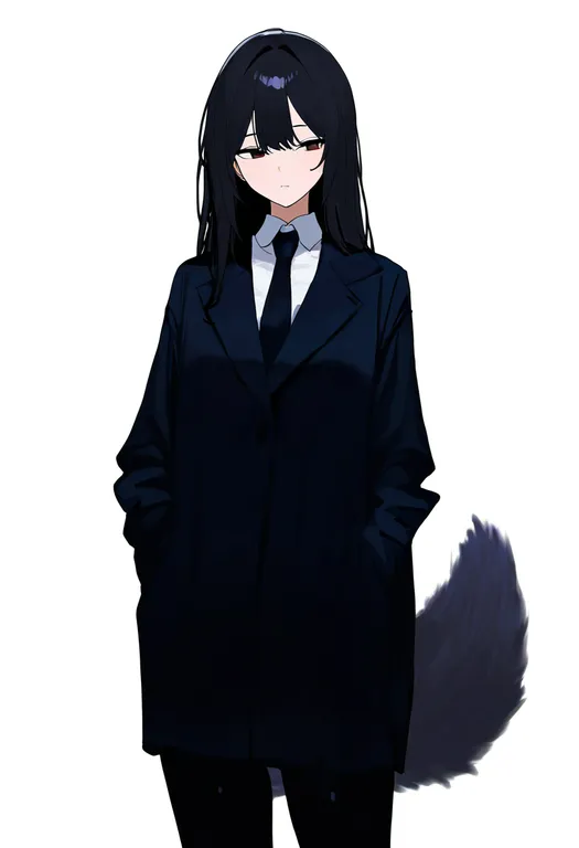 masterpiece, best quality, newest, absurdres, highres, safe, fur-tipped_tail, 1girl, solo, simple_background — by k3scat, made with ComfyUI