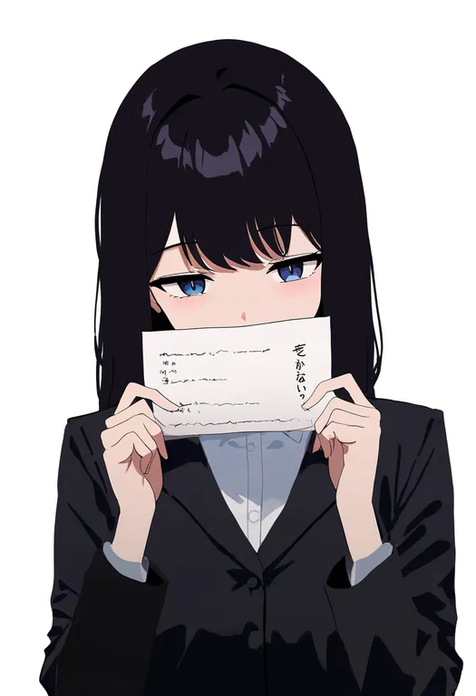 masterpiece, best quality, newest, absurdres, highres, safe, note, 1girl, solo, simple_background — by k3scat, made with ComfyUI
