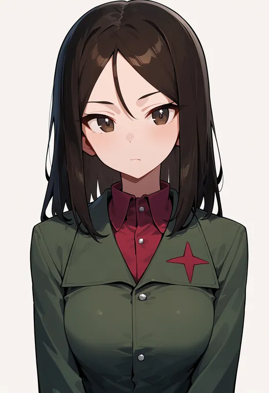 masterpiece, best quality, score_7, safe, nonna (girls und panzer), girls und panzer, solo, upper body… — by k3scat, made with ComfyUI