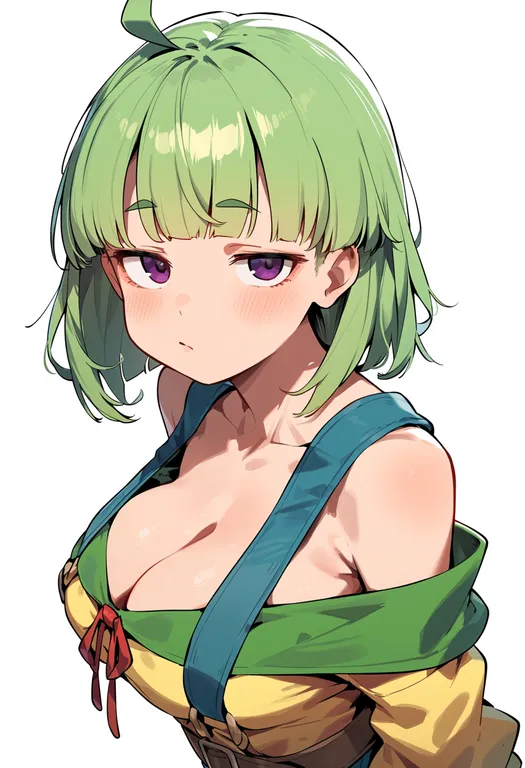 masterpiece, best quality, score_7, safe, araga kiwi, solo, upper body, simple background — by k3scat, made with ComfyUI