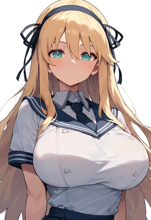 masterpiece, best quality, score_7, safe, hikage (senran kagura), senran kagura, solo, upper body, simple background — by k3scat, made with ComfyUI
