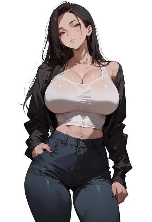 masterpiece, best quality, score_7, safe, tsumamigui 3, solo, simple background — by k3scat, made with ComfyUI