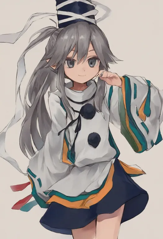masterpiece, best quality, general, kariginu, 1girl, solo, simple background — by k3scat, made with ComfyUI