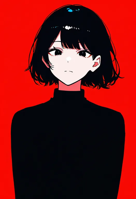 masterpiece, best quality, newest, absurdres, highres, safe, forked_eyebrows, 1girl, solo, simple_background — by k3scat, made with ComfyUI