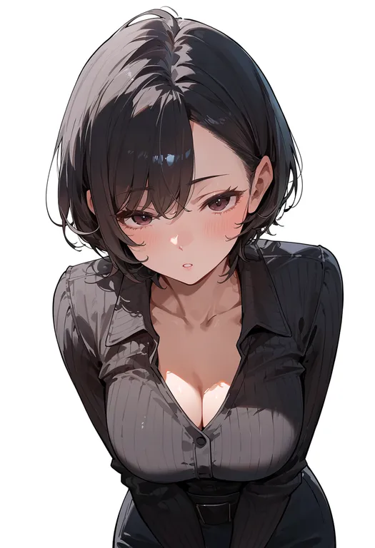 masterpiece, best quality, score_7, safe, aku bouzu, solo, upper body, simple background — by k3scat, made with ComfyUI