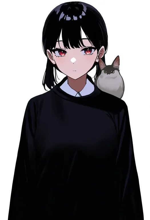 masterpiece, best quality, newest, absurdres, highres, safe, clothed_animal, 1girl, solo, simple_background — by k3scat, made with ComfyUI