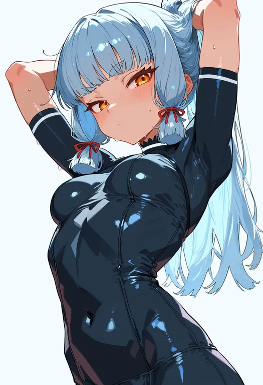 masterpiece, best quality, score_7, safe, murakumo (kancolle), kantai collection, solo, upper body, simple background — by k3scat, made with ComfyUI