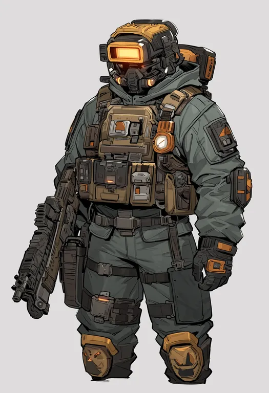 masterpiece, best quality, score_7, safe, titanfall, solo, simple background — by k3scat, made with ComfyUI