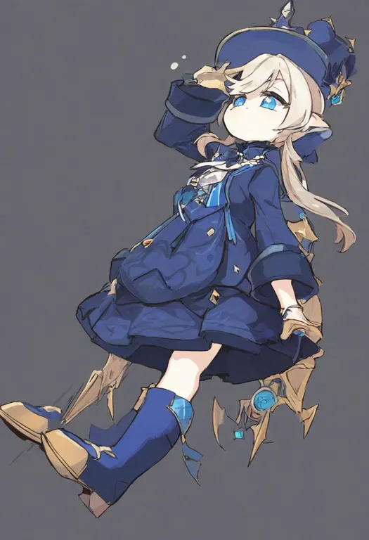 masterpiece, best quality, general, blue boots, 1girl, solo, simple background — by k3scat, made with ComfyUI