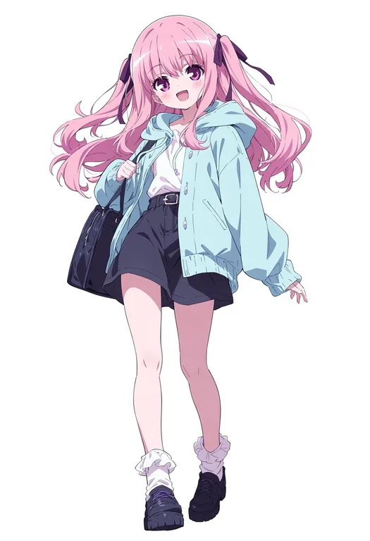 masterpiece, best quality, score_7, safe, rou-kyuu-bu!, solo, full body, simple background — by k3scat, made with ComfyUI