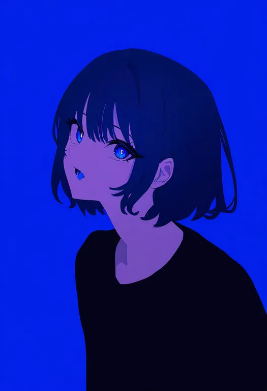 masterpiece, best quality, newest, absurdres, highres, safe, blue_tongue, 1girl, solo, simple_background — by k3scat, made with ComfyUI