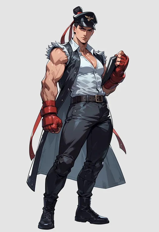 masterpiece, best quality, score_7, safe, street fighter x tekken, solo, simple background — by k3scat, made with ComfyUI