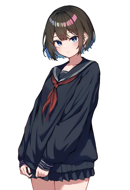 masterpiece, best quality, newest, absurdres, highres, safe, zweigen_kanazawa, solo, full_body, simple_background — by k3scat, made with ComfyUI