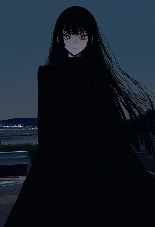 masterpiece, best quality, newest, absurdres, highres, safe, highway_to_hell, solo, simple_background — by k3scat, made with ComfyUI