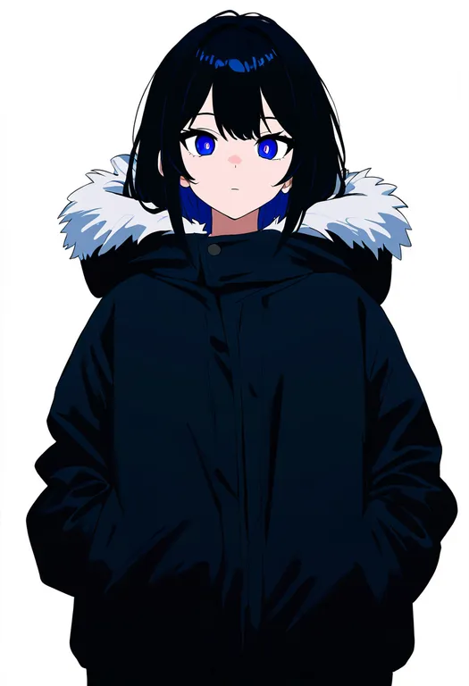 masterpiece, best quality, newest, absurdres, highres, safe, parka, 1girl, solo, simple_background — by k3scat, made with ComfyUI
