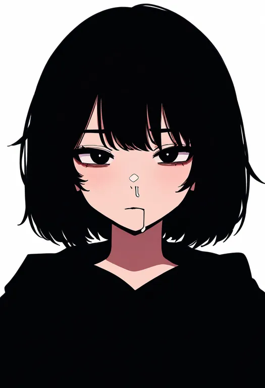 masterpiece, best quality, newest, absurdres, highres, safe, snot, 1girl, solo, simple_background — by k3scat, made with ComfyUI