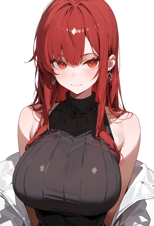 masterpiece, best quality, score_7, safe, elesis (elsword), elsword, solo, upper body, simple background — by k3scat, made with ComfyUI