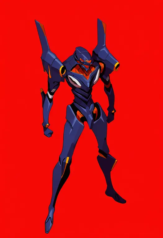 masterpiece, best quality, newest, absurdres, highres, safe, evangelion_(mecha), 1girl, solo, simple_background — by k3scat, made with ComfyUI