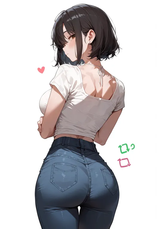 masterpiece, best quality, score_7, safe, like and retweet, 1girl, solo, simple background — by k3scat, made with ComfyUI