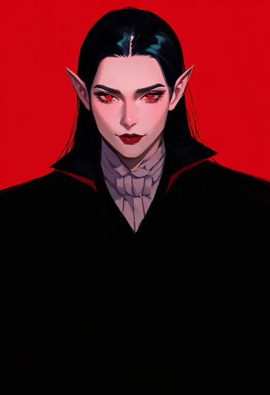 masterpiece, best quality, newest, absurdres, highres, safe, dracula, solo, upper_body, simple_background — by k3scat, made with ComfyUI