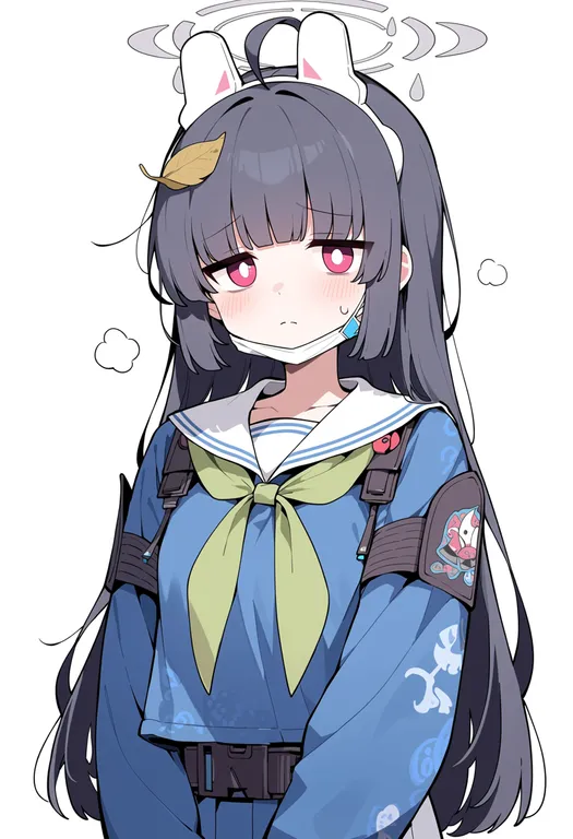 masterpiece, best quality, score_7, safe, miyu (blue archive), blue archive, solo, upper body, simple background — by k3scat, made with ComfyUI