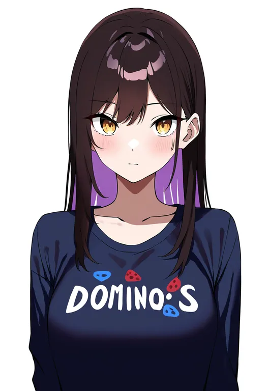 masterpiece, best quality, newest, absurdres, highres, safe, domino's_pizza, solo, upper_body, simple_background — by k3scat, made with ComfyUI