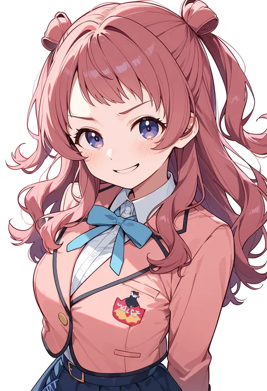 masterpiece, best quality, score_7, safe, hanami saki, solo, upper body, simple background — by k3scat, made with ComfyUI