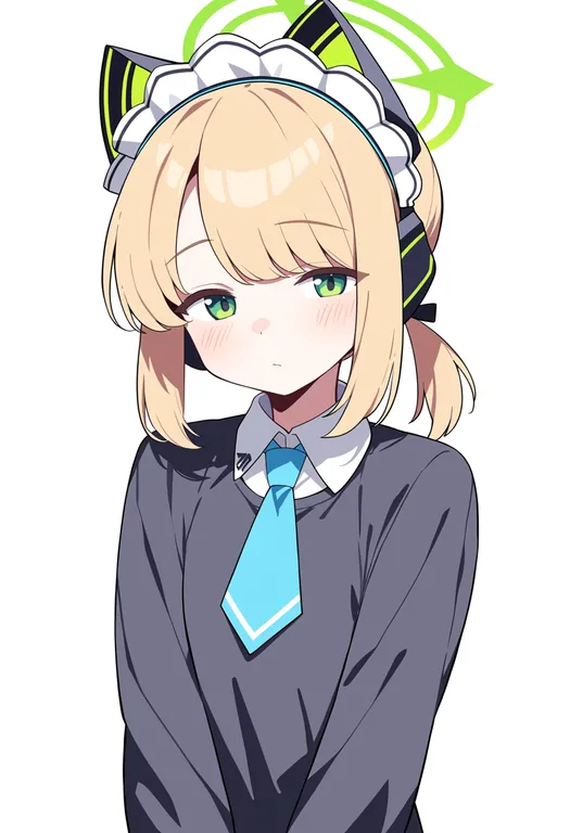 masterpiece, best quality, score_7, safe, midori (maid) (blue archive), blue archive, solo, upper body… — by k3scat, made with ComfyUI