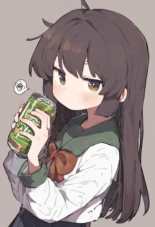 masterpiece, best quality, general, drink can, 1girl, solo, simple background — by k3scat, made with ComfyUI