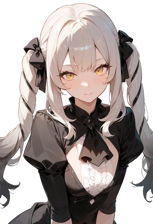 masterpiece, best quality, score_7, safe, marie antoinette alter (fate), solo, upper body, simple background — by k3scat, made with ComfyUI