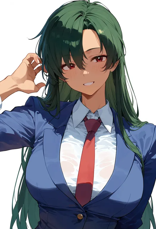 masterpiece, best quality, score_7, safe, meiou setsuna, solo, upper body, simple background — by k3scat, made with ComfyUI