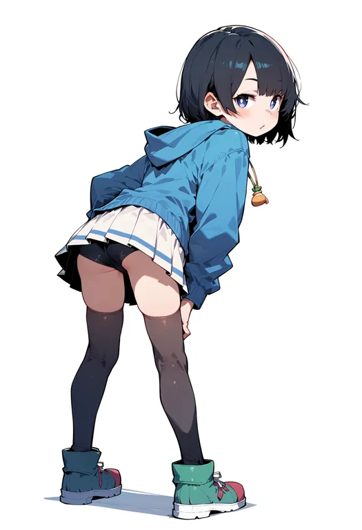 masterpiece, best quality, score_7, safe, jubilo iwata, solo, full body, simple background — by k3scat, made with ComfyUI