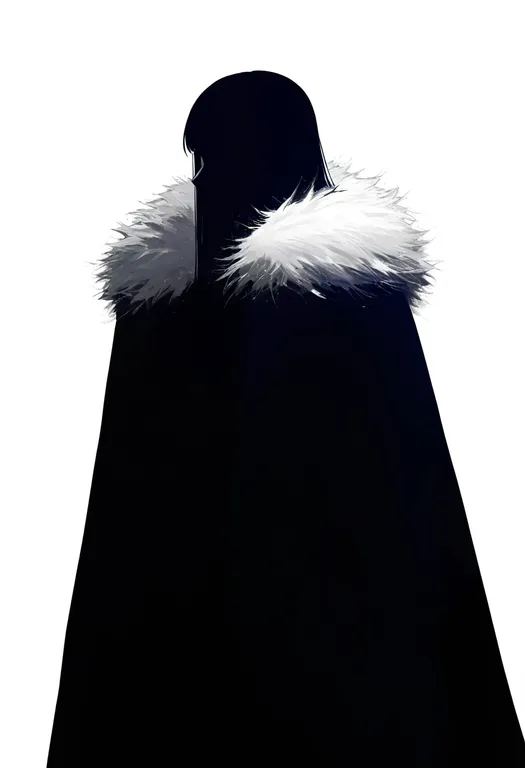 masterpiece, best quality, newest, absurdres, highres, safe, fur-trimmed_cape, 1girl, solo, simple_background — by k3scat, made with ComfyUI