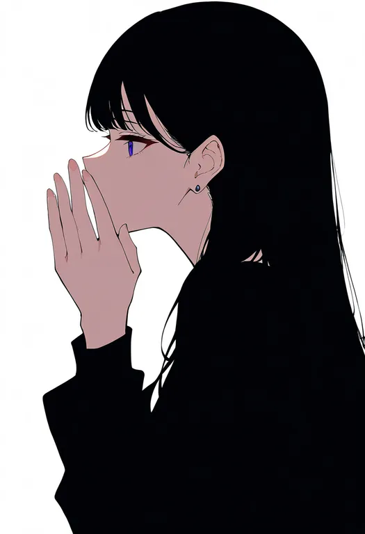 masterpiece, best quality, newest, absurdres, highres, safe, whispering_in_ear, 1girl, solo, simple_background — by k3scat, made with ComfyUI