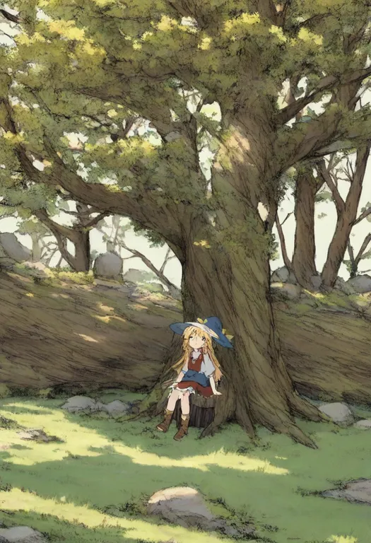 masterpiece, best quality, general, tree stump, 1girl, solo, simple background — by k3scat, made with ComfyUI