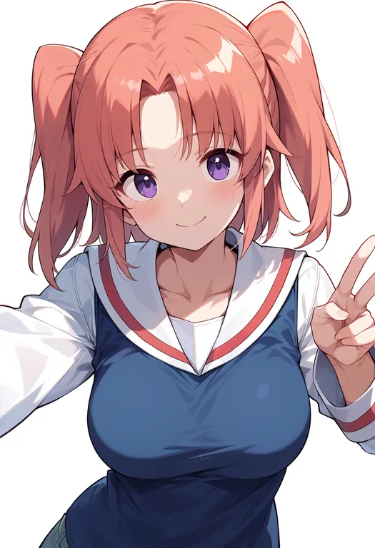 masterpiece, best quality, score_7, safe, yonomori kobeni, solo, upper body, simple background — by k3scat, made with ComfyUI