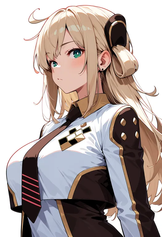 masterpiece, best quality, score_7, safe, sky striker ace - raye, solo, upper body, simple background — by k3scat, made with ComfyUI