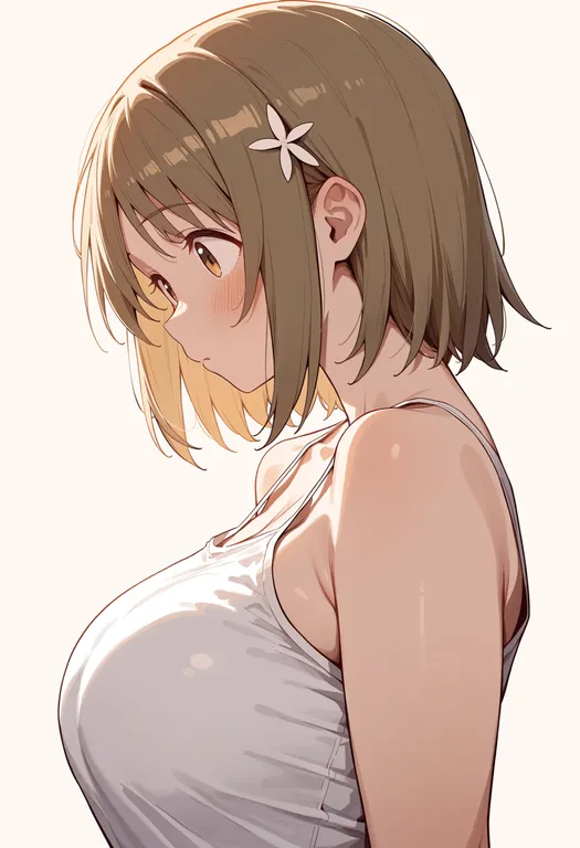 masterpiece, best quality, score_7, safe, mimura kanako, solo, upper body, simple background — by k3scat, made with ComfyUI