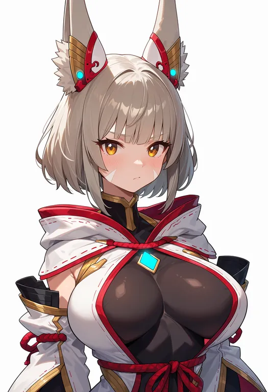 masterpiece, best quality, score_7, safe, nia (xenoblade), solo, upper body, simple background — by k3scat, made with ComfyUI