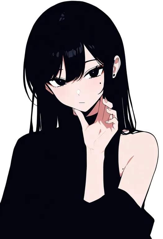 masterpiece, best quality, newest, absurdres, highres, safe, mole_on_arm, 1girl, solo, simple_background — by k3scat, made with ComfyUI
