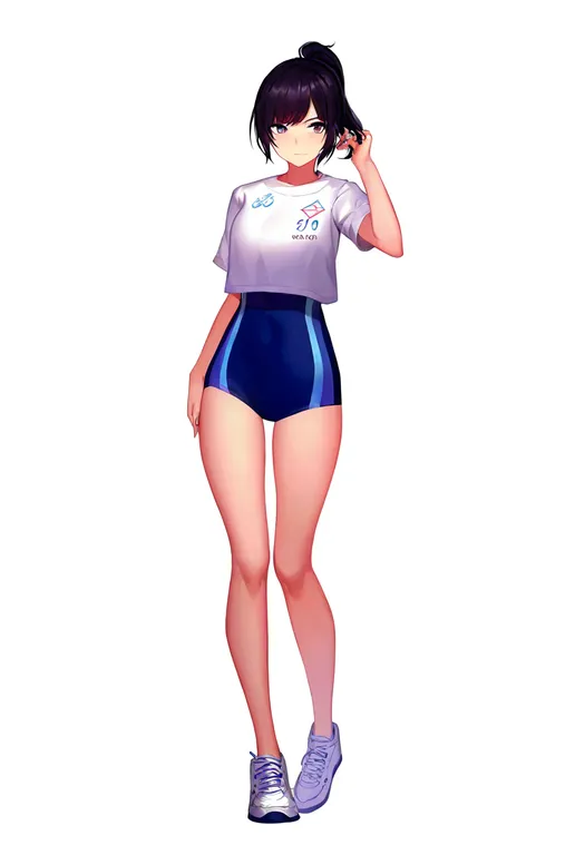 masterpiece, best quality, newest, absurdres, highres, safe, 2016_summer_olympics, solo, full_body, simple_background — by k3scat, made with ComfyUI