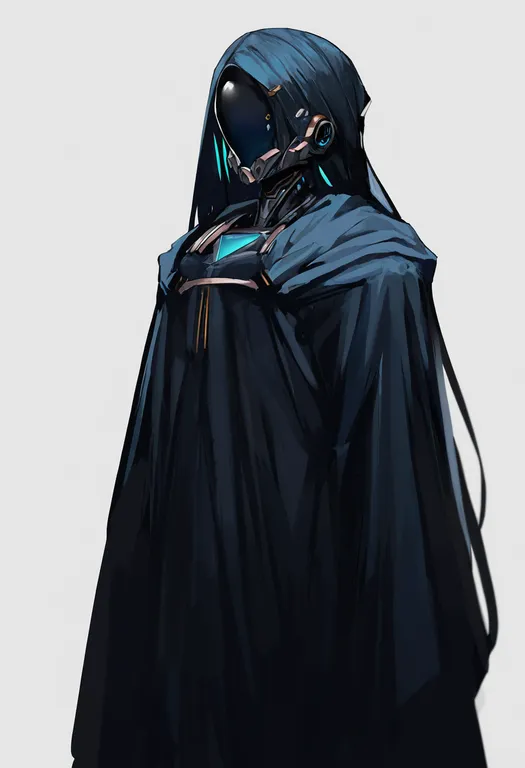 masterpiece, best quality, newest, absurdres, highres, safe, clothed_robot, 1girl, solo, simple_background — by k3scat, made with ComfyUI