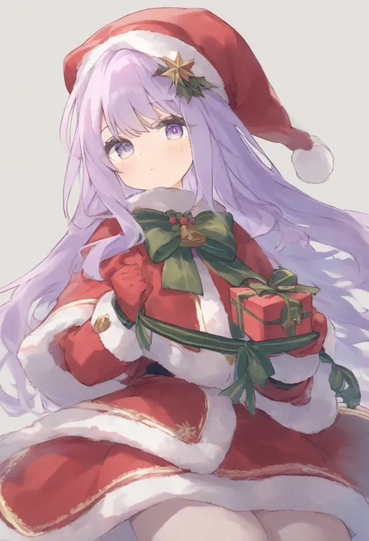 masterpiece, best quality, general, gift box, 1girl, solo, simple background — by k3scat, made with ComfyUI