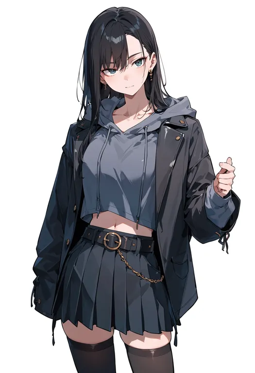 masterpiece, best quality, score_7, safe, bonnou no kaihou, solo, simple background — by k3scat, made with ComfyUI