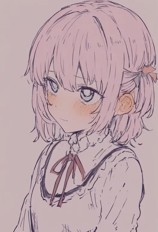 masterpiece, best quality, general, ear blush, 1girl, solo, simple background — by k3scat, made with ComfyUI