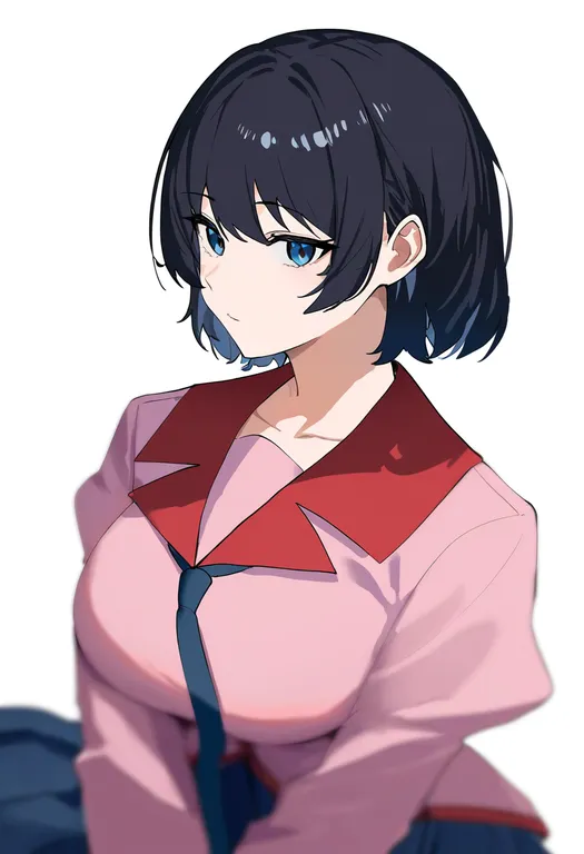 masterpiece, best quality, newest, absurdres, highres, safe, naoetsu_high_school_uniform, 1girl, solo, simple_background — by k3scat, made with ComfyUI